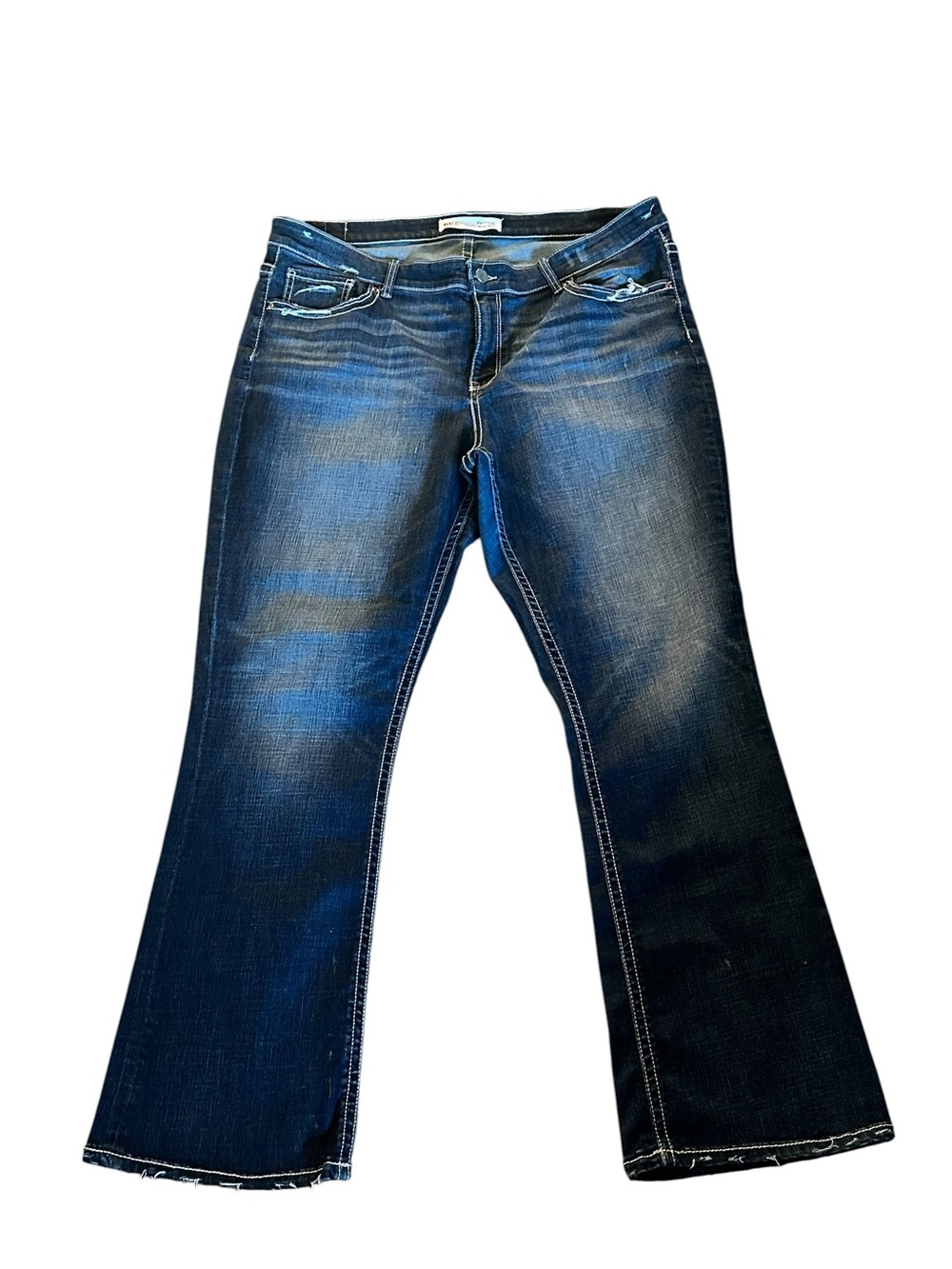 BKE Payton Jeans Bootcut Mid-Rise Stretch Distressed Size 38R Buckle Denim